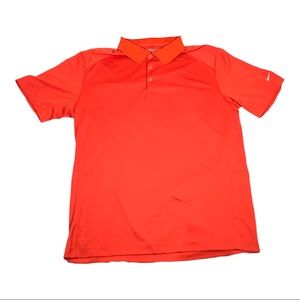 Nike Dri Fit Mens Orange Short Sleeve Tour Performance Golf Polo XL Extra Large